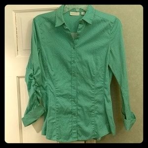 Women's NY&Co stretch mint 3/4 sleeve blouse